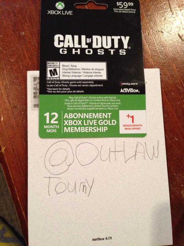 OutlawTourny's tweet image. Xbox gold 13 month giveaway at 300 followers RT and follow to be entered.
@ShawnAbner @TrinityRTs @QuickestRT