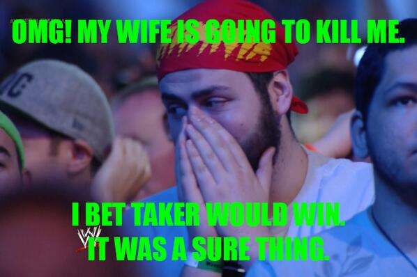 More captions of reactions. #WrestleMania #ThankYouTaker