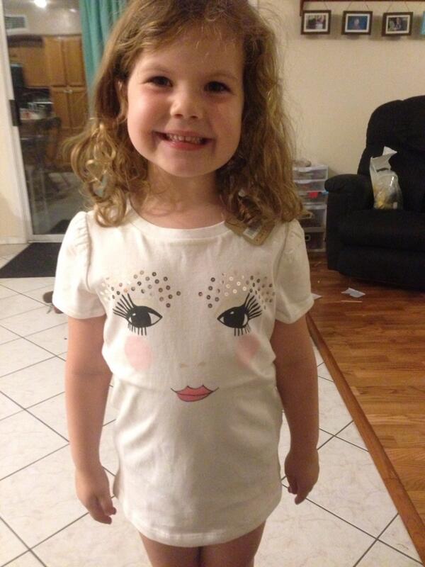 Chloe was trying on her new clothes that she chose out. Jacob sent her up to me and told her to say, "Moisturize Me!"