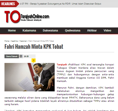 khalifah_sari's tweet photo. Nah,Enggak salah nih pak? Bukannya pimpinan ente yg harusnya tobat? #TolakPartaiAntiKPK http://t.co/rE5UYL0Hgi" maju terus pertaubatannya ^^