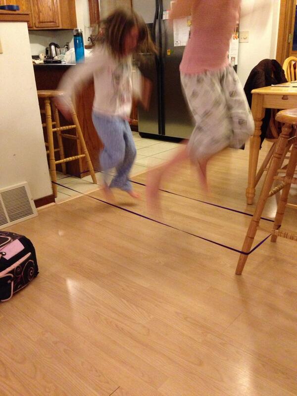 LovePhyEd's tweet photo. #100happydays Day 91: @HopStic new routine practice ahead of #physed lessons. They don't stop!! http://t.co/KfgNXXUxWJ