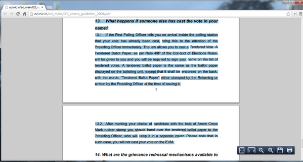 Attention: If you are told, your vote is already cast. you can cast a tendered vote. Chk this:  CC: @Swamy39 Pls RT.