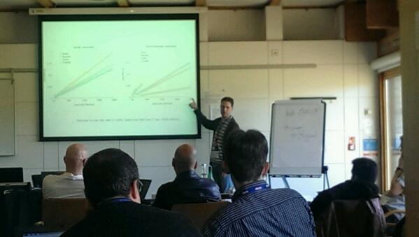 ModelingValue's tweet photo. @tvdstorm is presenting the new Rascal Virtual Machine http://t.co/NK2pX4Weox