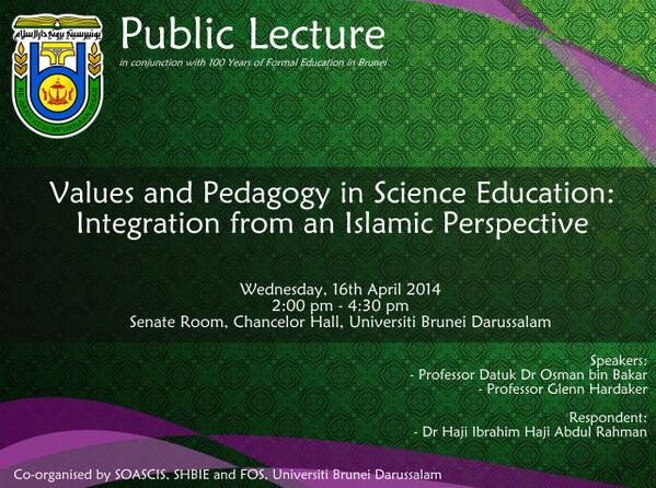 ubd_brunei's tweet photo. Values and Pedagogy in Science Education: Integration from an Islamic Perspective http://t.co/xuCs7A4yIQ