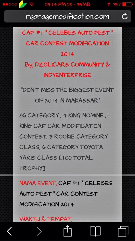 DzolicCars's tweet photo. #OFFICIAL Regulasi CAF car modif visit; http://t.co/ysvRti0v7L

•NOW OPEN REGISTRATION for CAF EVENT! H-9, letsgoo. 😊 http://t.co/Zm2AymNyBq