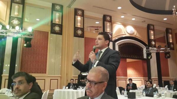MastercardMENA's tweet photo. MasterCard's @MohammedQadadeh: Smart payments are weaved into the fabric of #SmartCities #AFCS2014 http://t.co/jpyZJofsCg