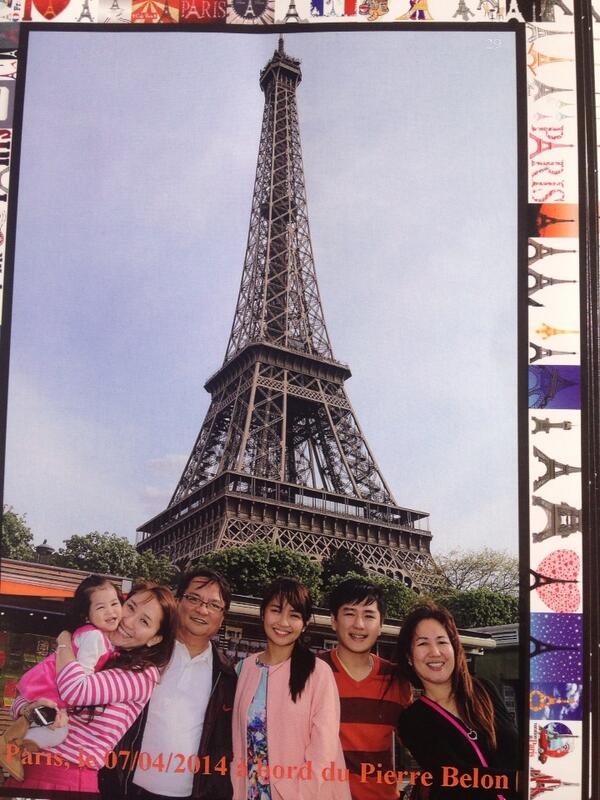 Happymoments with the family@bernardokath @chryslermarco in the famous Eiffel Tower