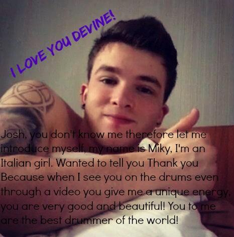 Devmalpay's tweet image. @JoshDevineDrums  Sorry if my English is not perfect #joshdevinedrums :) xx