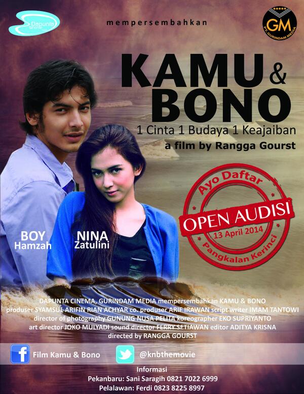 knbthemovie's tweet photo. Audisi Film Kamu &amp; Bono, yok ikutan. cc @infoPKU http://t.co/JhWusZyrsM