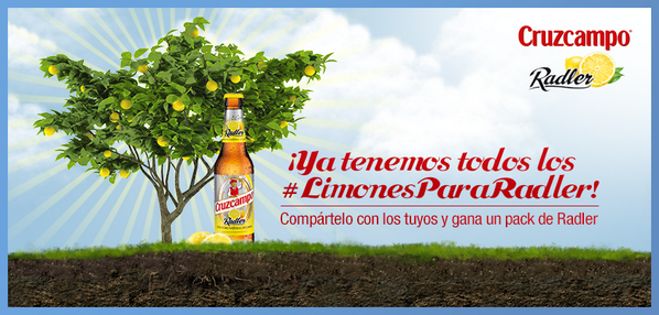 Cruzcampo's tweet photo. Por fin nuestro limonero puede dar todos #LimonesParaRadler Compártelo haciendo RT.Sorteamos 10 packs de 24 de Radler http://t.co/HqjwL1vlIH