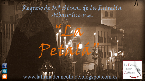 LaFirmaCofrade's tweet photo. "LA PETALÁ" Regreso @Pasionyestrella
(Hermanos RT)
@AMEstrellaGR  @lalocuracofrade @GuionCofradeGra @estrellacosgr 
. http://t.co/eX2EJCWPxB