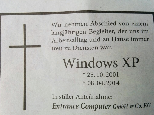 FrederickLaker's tweet image. RIP ;-DD 
#XP #RIPwindows #windows XP