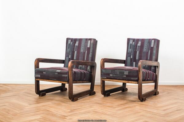 Riva_line's tweet photo. Pair of Hungarian Art Deco armchairs, 1930s. http://t.co/6GKdKGTPFG