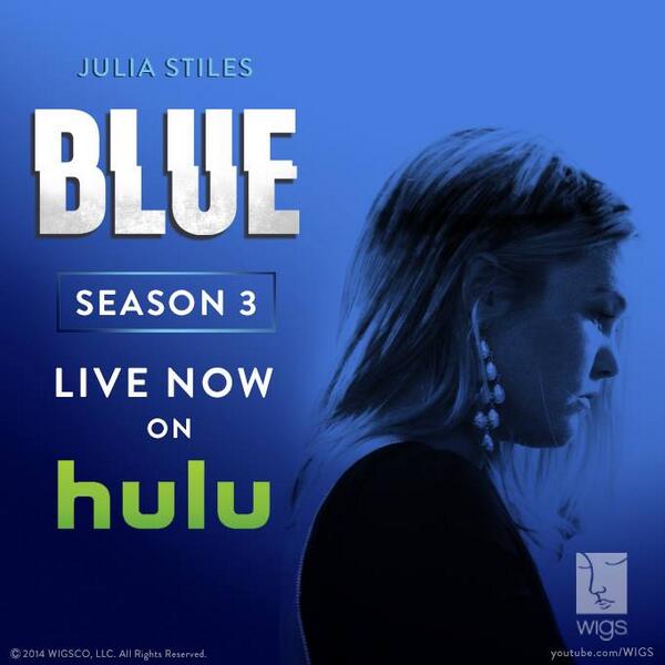 WIGS's tweet photo. All episodes of "Blue" Season 3 are live on http://t.co/KCg1N32ohw!
 
#HookedonBlue? Retweet &amp; you may see her again! http://t.co/dTUGE0h72U