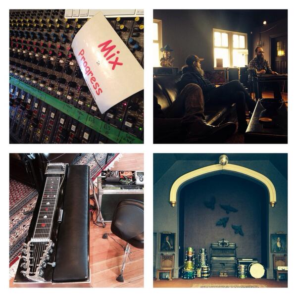 ElliottBROOD's tweet photo. Tracking some #PedalSteel with @aarongoldstein @ianblurton @catherinenorth #OldChurch Saved by the Steel http://t.co/yRGIxnAODg