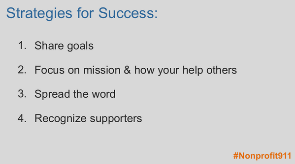 smallact's tweet photo. RT @Network4Good Strategies for a successful giving day #nonprofit911 http://t.co/mw2zQyQGeA