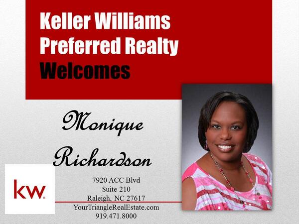 KWTriangle's tweet image. We are pleased to add Monique Richardson to our Team! Welcome Monique!!!!
