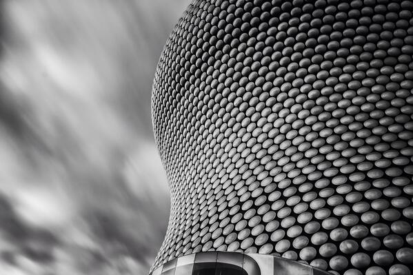 More #Birmingham long exposure fun. This time, Selfridges. #xpro1 #monochrome