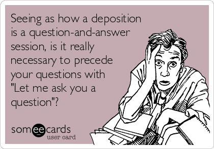 Every single time. And I still don't get it! #CourtReporting #Depositions