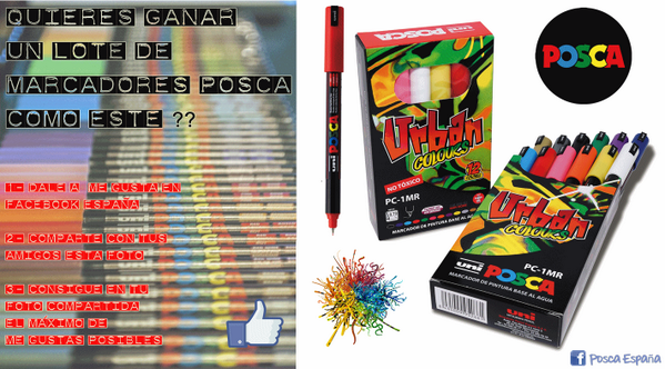 PARTICIPA EN EL CONCURSO DE POSCA ESPAÑA Y GANA MARACADORES POSCA GRATIS facebook.com/pages/Posca-Es…