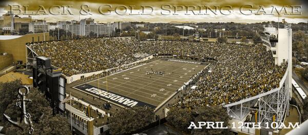 VandyFootball's tweet photo. Saturday:
76°
9:00am- Star Walk
10:00am- Kick off (autographs immediately following)
2:00pm- @VandyBaseball v TAMU http://t.co/s4TBAMzcoC