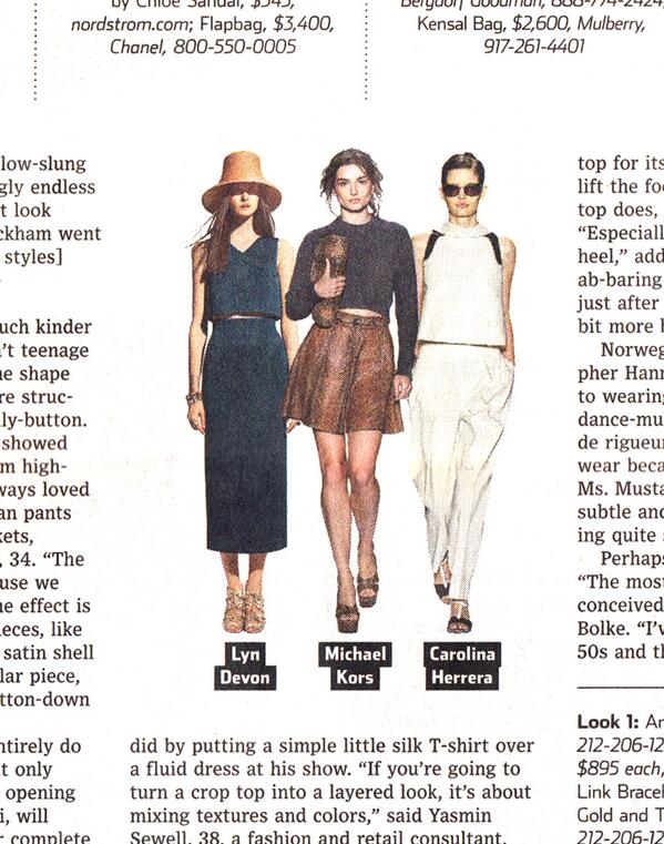 Lyn Devon and the WSJ agree: get yourself a cropped shell for Spring, cause I think its finally coming!