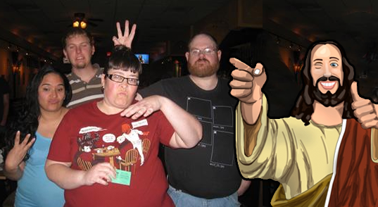 geekswhodrink's tweet photo. "The Worst Thing About Christian Video Games is That Your Character Takes Three Days to Respawn" #teamnameoftheweek http://t.co/54E8hpVJGF