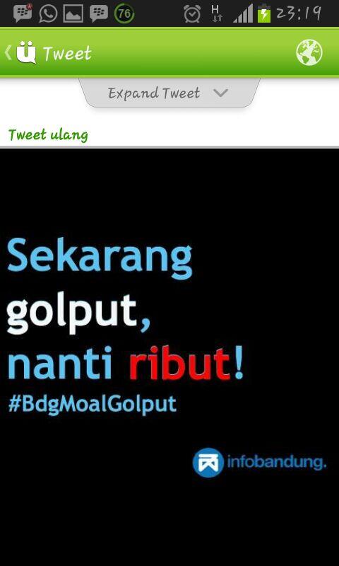 Anak ip jangan golput yah biar tambah kece :)