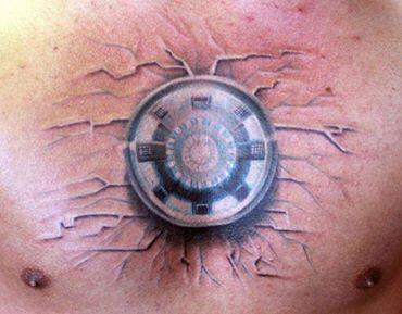 Arc reactor chest  Dragon tattoo Religious tattoo Tattoos