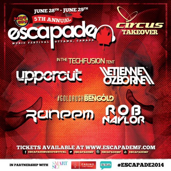 @circusafterhour takeover w/ @EtienneOzborne @DJraneem @Rob_Naylor and @DJ_Uppercut! at #Escapade2014 #Montreal