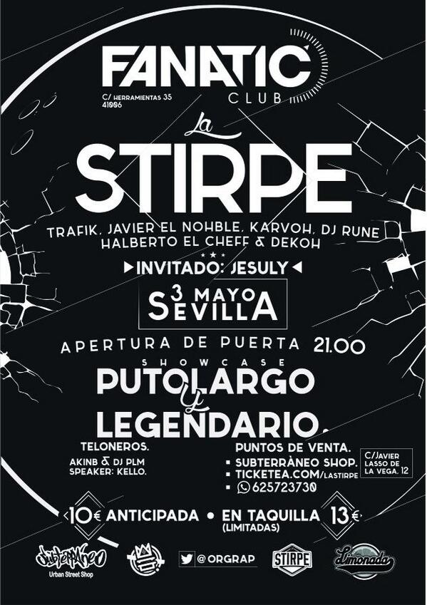 Dementores y <a href="/el_limite/">El Limite</a> en Sevilla LA STIRPE. 3 de Mayo. Fanatic. Entradas en Subterraneo y ticketea.com/lastirpe