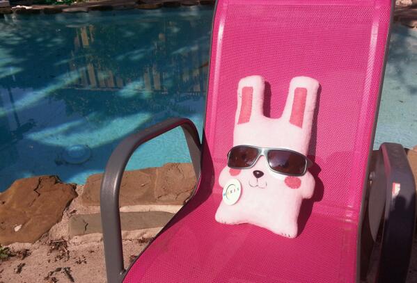 Great day for hanging out by the pool. Can freezer bunnies swim?