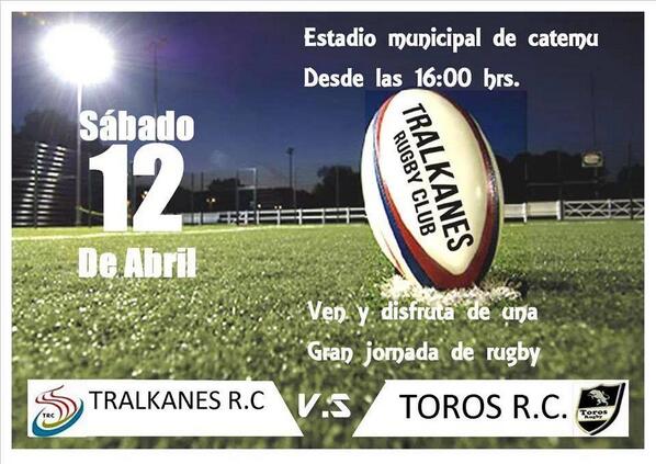 Tralkanes_RC's tweet photo. Estimados, este sábado 12 comenzamos nuestra participación en el Torneo de 2da división de la ARRV, ven y apóyanos. http://t.co/rOsShVBiso