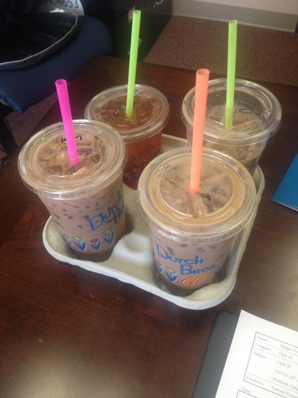 PDXValet's tweet photo. Fill your tray @DutchBros! 4 drinks for 10 dollars! #portland #thanksboss http://t.co/teZXcPqDWO