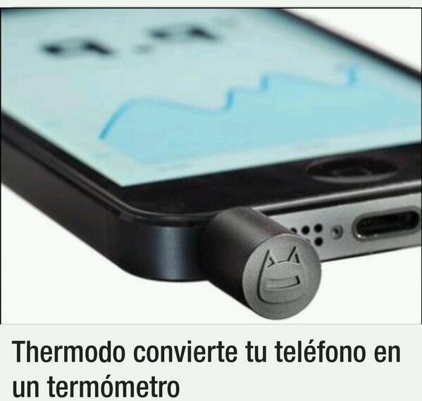 NeuroGamer1's tweet photo. Dispositivo que se inserta en el puero de los auriculares convirtiendo el dispositivo en un termómetro #Curiosidades http://t.co/rgsrrB09oK