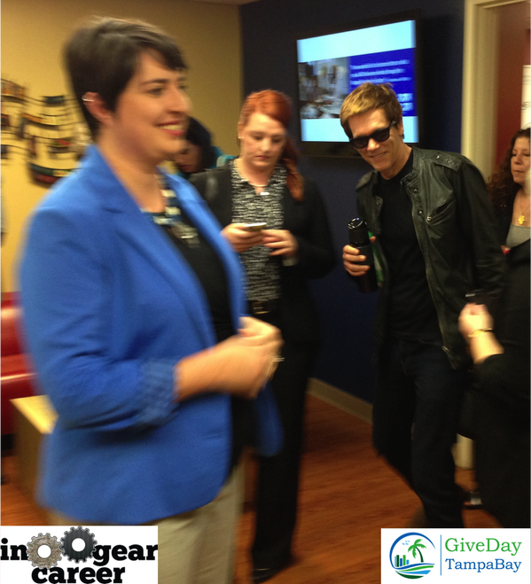 SixDegreesofKB's tweet photo. Funny! MT @InGearCareer: Who is photobombing who here? @GiveDayTampaBay @SixDegreesofKB #OperationBacon #milspouses http://t.co/zGVUUt2LVj
