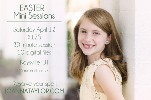 joannataylor's tweet image. Last call! Easter minis on Saturday. #utahphotos #easterminisession