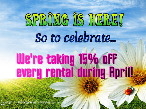 DCOMMAND_AV's tweet image. Spring is here!! We&apos;re taking 15% off all rentals in the month of April to celebrate!  dcommand.com