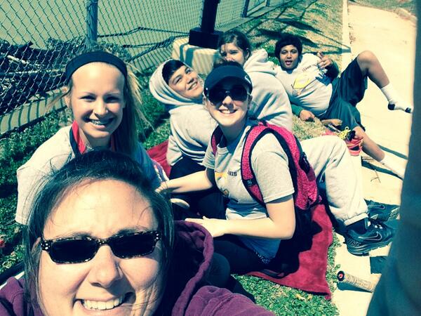 Hanging out at the Mustang Tennis Tournament. #cpsreds