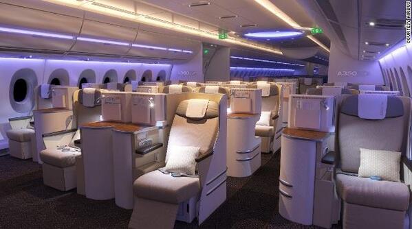 Is this the new lap of luxury? Step inside the new Airbus A350 XWB passenger cabins: cnn.it/R1dR9v