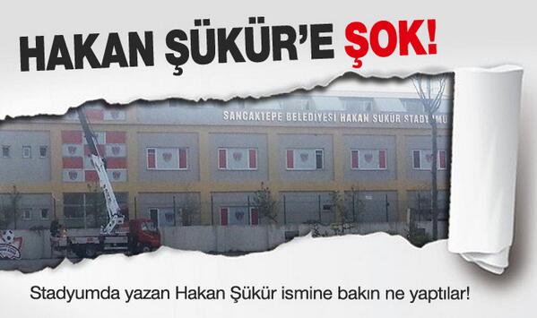 tanikunal's tweet photo. "Ya benimsin,ya kara toprağın" mantığıyla yürüyen iktidar,Hakan Şükür'ün ismini stattan sildi. http://t.co/FGkR0N7mXw http://t.co/dF0DhgPSQi