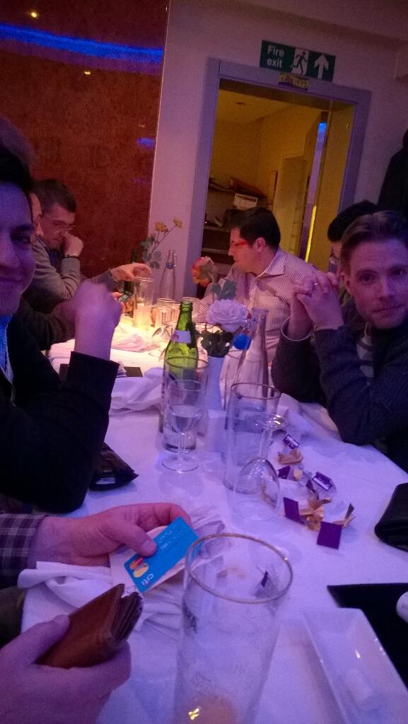 stevekmcc's tweet image. Thanks @MarkDalgarno, good evening had by all from #lwc2014 at Cafe Naz!