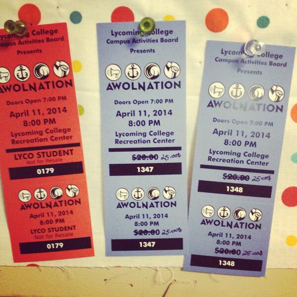 AWOLNATION concert!! So excited! #AWOL2014 @JMurray713 @sellersheather7 @LycomingCAB