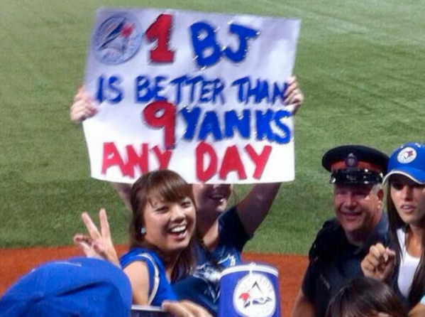 jaysinsideout's tweet photo. Even the cop agrees #LetsGoBlueJays http://t.co/89T1U1oXWC