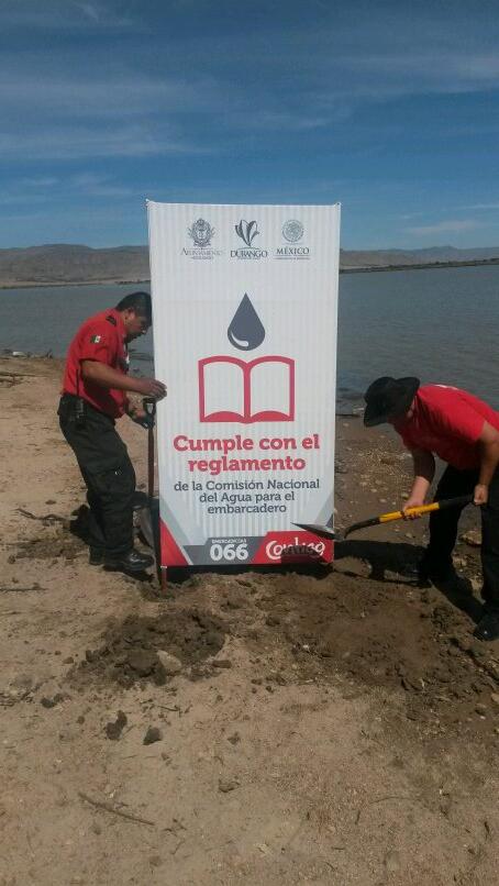 bomberosdgo's tweet image. Comenzamos la instalación de #señalética de #MedidasPreventivas en Presa Peña del Águila en coordinación con Conagua