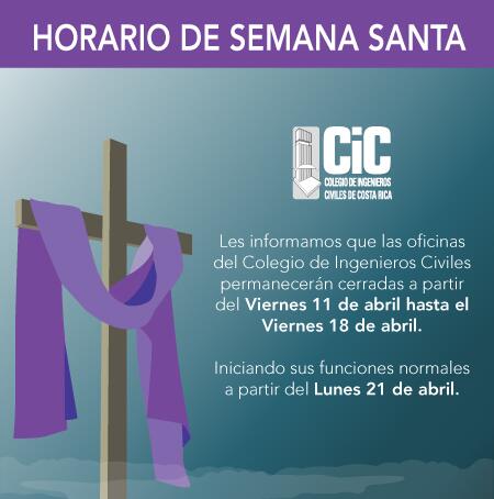 #CICInforma Nuestro horario para #SemanaSanta