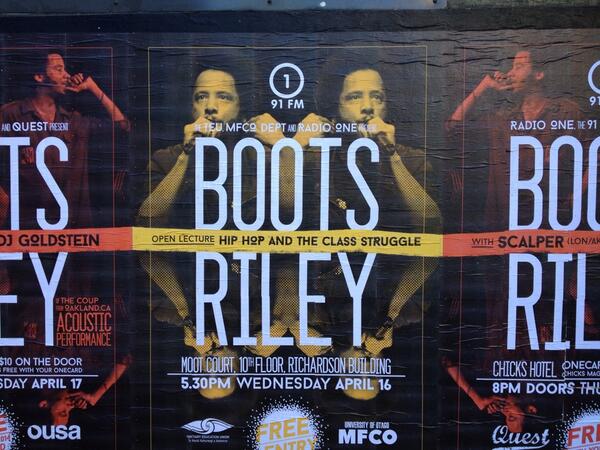 MacMargi's tweet photo. @BootsRiley Ha! Just came across this on campus today- :) http://t.co/lL8NF63J9S