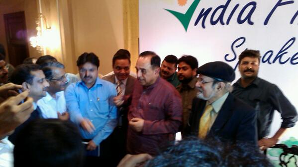 @Swamy39 Ji during #IndiaFirst program on 8th April in Kolkata 
