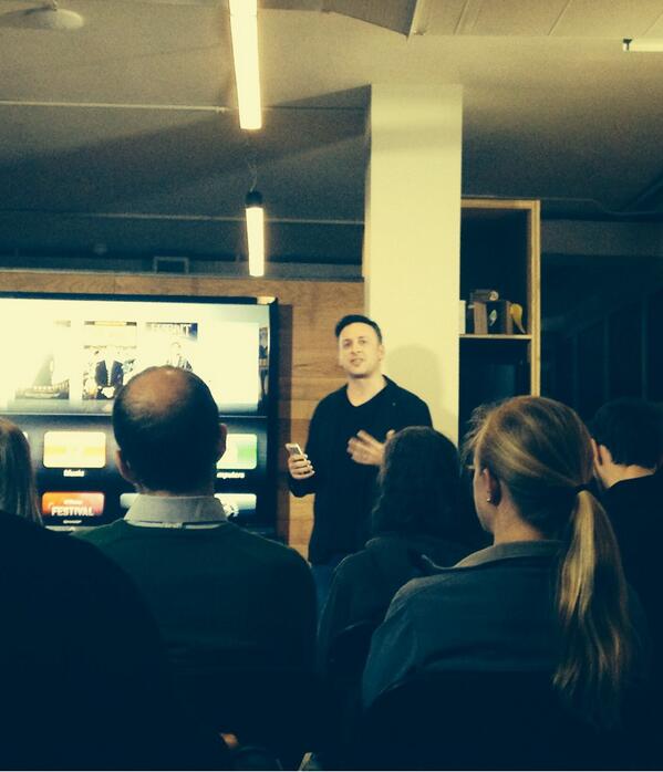Michael Chasen, founder of @SocialRadarApp, explaining the next gen of social networking... #ActionDesign