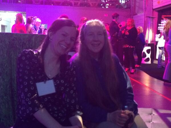johnbibbo's tweet photo. #isesclewinedown  Denise and Lauren holding down the fort. http://t.co/RiBNtshpQb